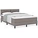 Letto a molle a box con materasso taupe 160x200 cm in tessuto - Foto miniatura 4