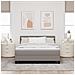 Letto a molle a box con materasso taupe 160x200 cm in tessuto - Foto miniatura 5