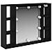 Mobile da specchio LED  - Rovere nero - 76x15x55 cm - Realizzato in legno ingegnerizzato - Foto miniatura 1