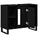 Unità Vanità Rovere Nero Rovere Nero MDF Medio Mobile Bagno - Foto miniatura 5