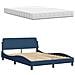 Letto con Materasso Blu 120x200 cm in Tessuto - Foto miniatura 8