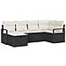 Set Divano da Giardino 6 pcs Nero e crema 232 x 122 x 85 cm - Foto miniatura 1