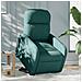 Poltrona Alzapersona Reclinabile Elettrica Verde Scuro Tessuto - Foto miniatura 2