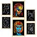 Set Di 6 Stampe Sfumature Di Bellezza 1 In Dipinti Decorativi Estetici Astratti Femminili Per La Tua Casa A3 & A4 Telaio In Legno Chiaro - Foto miniatura 1