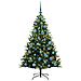 Albero di Natale Artificiale Pieghevole 150 LED Verde 150 cm - Foto miniatura 4