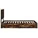 Letto con Contenitore Rovere fumé 90 x 190 cm Legno multistrato - Foto miniatura 9