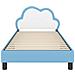 Struttura letto bambini con testata Blu 80 x 200 cm PU - Foto miniatura 5