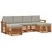 Set divani con cuscino 6 pcs Grigio Naturale e Chiaro - Foto miniatura 1