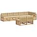 Set di divani da esterno 8 pcs Bianco e Beige Poliestere - Foto miniatura 1