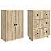 Set di armadi 2 pcs 66 x 34,5 x 90 cm Legno ingegnerizzato - Foto miniatura 3