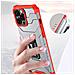 Custodia Crystal Ring Con Supporto, Resistente E Robusta, Per Iphone 12 Pro, Rossa. - Foto miniatura 4