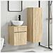 Set di mobili per il bagno 2 pz Rovere Sonoma - Foto miniatura 2