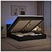 Letto Ottomano con Materasso e LED Nero 180 x 200 cm Tessuto - Foto miniatura 4