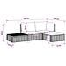 4 pz Set Lounge in Rattan con Cuscini GENDT Rattan naturale - Foto miniatura 2
