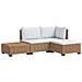4 pz Set Lounge in Rattan con Cuscini GENDT Rattan naturale - Foto miniatura 1
