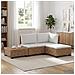 4 pz Set Lounge in Rattan con Cuscini GENDT Rattan naturale - Foto miniatura 5