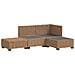 4 pz Set Lounge in Rattan con Cuscini GENDT Rattan naturale - Foto miniatura 6