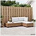 4 pz Set Lounge in Rattan con Cuscini GENDT Rattan naturale - Foto miniatura 9