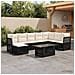 Set Divano da Giardino 9 pz Nero polyrattan - Foto miniatura 2