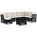 Set Divano da Giardino 9 pz Nero polyrattan - Foto miniatura 1
