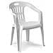 Sedia Impilabile Schienale Basso con Braccioli Colore Bianco - Modello Piona - Foto miniatura 2