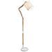 Lampadaire Métal Blanc - H 160 Cm - Abat-jour Blanc - Foto miniatura 1