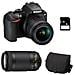 D3500 + 18-55mm VR + 70-300mm VR AF-p + custodia + SD da 4 GB - Foto miniatura 1