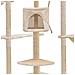 Albero Per Gatti Con Tiragraffi In Sisal 203 Cm Beige E Bianco - Foto miniatura 4