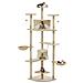 Albero Per Gatti Con Tiragraffi In Sisal 203 Cm Beige E Bianco - Foto miniatura 1