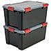 Iride Ohyama, Set Di 2 Immagazzinaggio / Scatolo Ermetiche Ermetica Box-at-l, Plastica, Nero, 50 L, 59 X 39 X 29 Cm - Foto miniatura 1