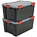 Iride Ohyama, Set Di 2 Immagazzinaggio / Scatolo Ermetiche Ermetica Box-at-l, Plastica, Nero, 50 L, 59 X 39 X 29 Cm - Foto miniatura 6