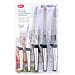 Set Di Coltelli 5 Pezzi In Acciaio Inossidabile Per Cucina Multifunzione, Nero / Argento - Foto miniatura 4