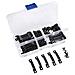 100set Dente Di Sega Hanger Immagine Con Viti Photo Frame Hanging Ganci Con Vano Di Sicurezza - Nero - Foto miniatura 1