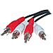 BASIC-S 2x RCA - 2x RCA 2.5m 2.5m 2 x RCA 2 x RCA Nero, Rosso, Bianco cavo audio - Foto miniatura 1