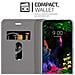 Custodia Compatibile Con Lg G8 In Grigio Nero - Coperchio Protettiva Con Chiusura Magnetica, Funzione Stand E Tasca Per Le Carte - Foto miniatura 3