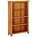 Libreria A 4 Ripiani 70x22x110 Cm In Legno Massello Di Rovere - Foto miniatura 1