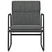 Sedia Lounge Grigio Scuro 55x64x80 Cm In Tessuto - Foto miniatura 3