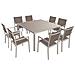 Cagliariset Di Mobili Da Giardino In Textilene Taupe 8 Posti - Alluminio Taupe - Foto miniatura 1