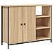 Credenza Rovere Sonoma 100x33x75 Cm In Legno Multistrato - Foto miniatura 2