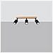 Lampada A Soffitto Verdo 3l Nero Sl. 1293 - Moderno Lampade Da Soffitto Legno Nero 17.5x61x45 Cm - Foto miniatura 2