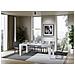 Tavolo Allungabile 90x130/390 Cm Spimbo Mix Piano Bianco Frassino - Gambe Noce - Cemento /bianco Frassino - Foto miniatura 3