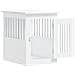 Gabbia Cani Da Arredamento Bianca 45x62x59cm Legno Multistrato - Foto miniatura 5