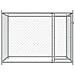 Gabbia per Cani con Porta Grigia 2x2x1,5 m in Acciaio Zincato - Foto miniatura 3