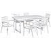 Set Da Giardino Alluminio Bianco 6 Posti Valcanetto /taviano - Foto miniatura 2