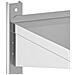Mensola Muro 2 Ripiani 75x30x60cm Argento Acciaio Inossidabile - Foto miniatura 3