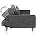 Divano Letto A 2 Posti Con 2 Cuscini Grigio Scuro In Tessuto - Foto miniatura 6