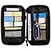 Portafoglio Portapassaporto Da Viaggio Con Blocco Rfid E Organizer Per Documenti Black - Foto miniatura 2