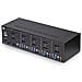 KVM Switch DisplayPort a 4 Porte con Doppio Monitor, 4K 60Hz, 2x Porte Hub USB 5Gbps, 2x Porte HID USB 2.0, Commutazione con Hotkey e Pulsanti, Conformità TAA - Audio 3,5 mm, HDCP - Foto miniatura 4