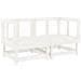Set Salotto Da Giardino 7 Pz Bianco In Legno Massello Di Pino - Foto miniatura 3