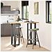 Gambe Tavolo Bar A T 2 Pz Antracite 60x35x(110-111) Cm Acciaio - Foto miniatura 2